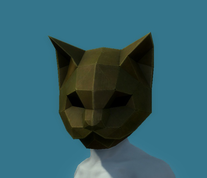 Коричневая маска кошки