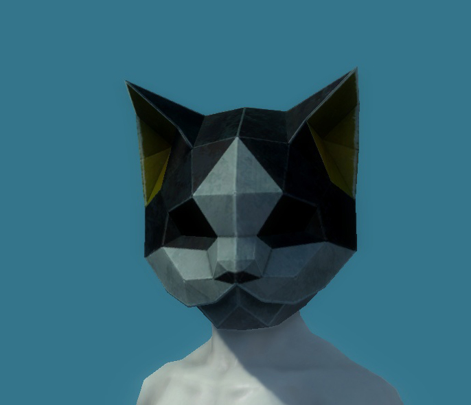 Заостренная белая маска кошки